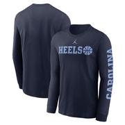 UNC Jordan Brand Cotton Basketball Icon Long Sleeve Tee